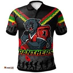 Panthers Rugby Polo Shirt - Custom Anzac Day Panthers RLT13