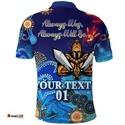 Custom Personalised Gold Coast Titans Polo Shirt Gladiator Naidoc Heal Country! Heal Our Nation, Custom Text And Number