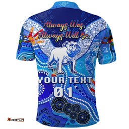 Canterbury-Bankstown Bulldogs Custom Polo Shirt NAIDOC - Gradient Blue