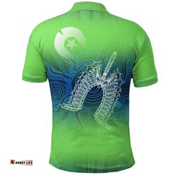 Torres Strait Islands Polo Shirt - Indigenous Dot Painting Art -