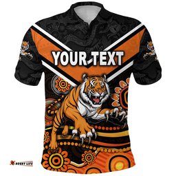 Custom Personalised Wests Tigers Polo Shirt 2021 Indigenous
