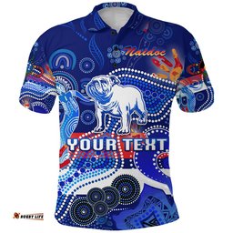 Custom Personalised Western Polo Shirt Bulldogs Indigenous Naidoc Heal Country! Heal Our Nation