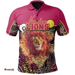 Custom Personalised Brisbane Naidoc Week Polo Shirt Lions Sport Style - Ver.2