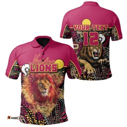 Custom Personalised Brisbane Naidoc Week Polo Shirt Lions Sport Style - Ver.2