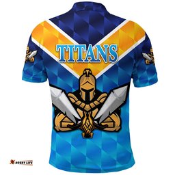 Custom Personalised Gold Coast Titans Polo Shirt 2021 Gladiator Original Style