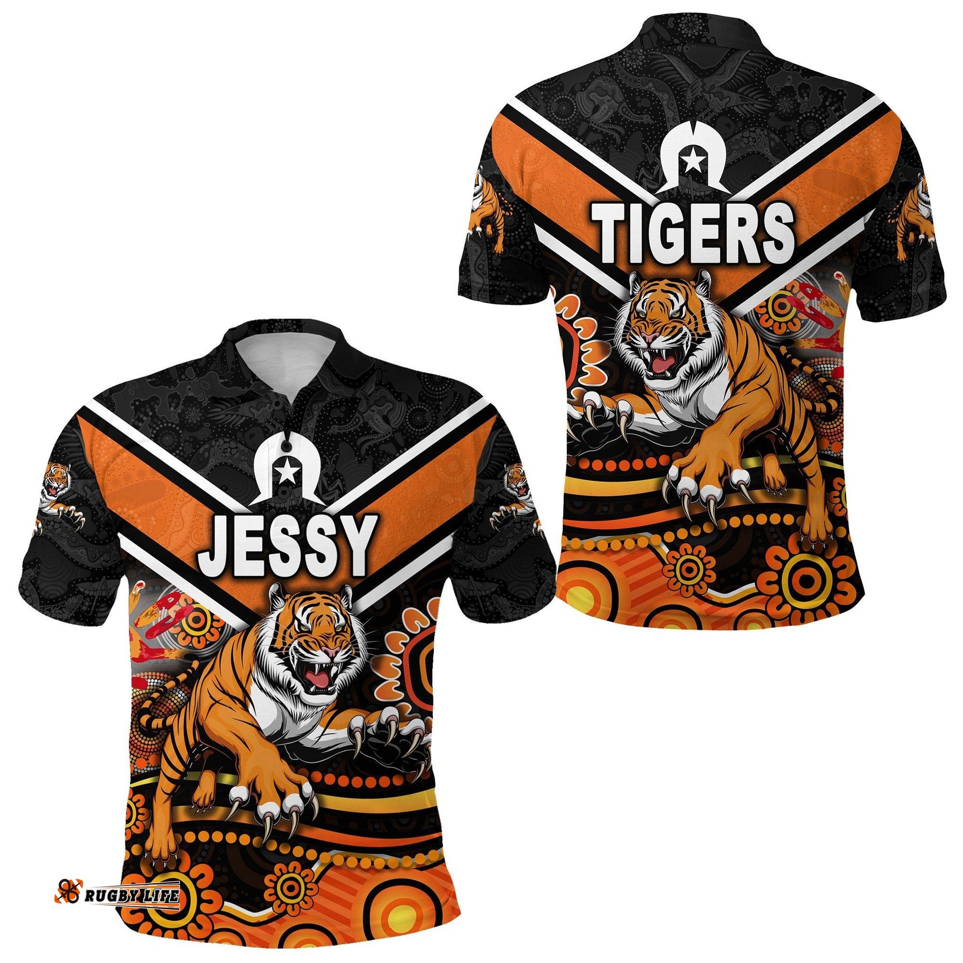 Jessy - Wests Tigers Polo Shirt 2021 Naidoc