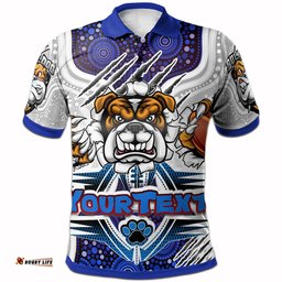 Bulldogs Rugby Custom Aboriginal Polo Shirt - Indigenous Super Bulldogs RLT13