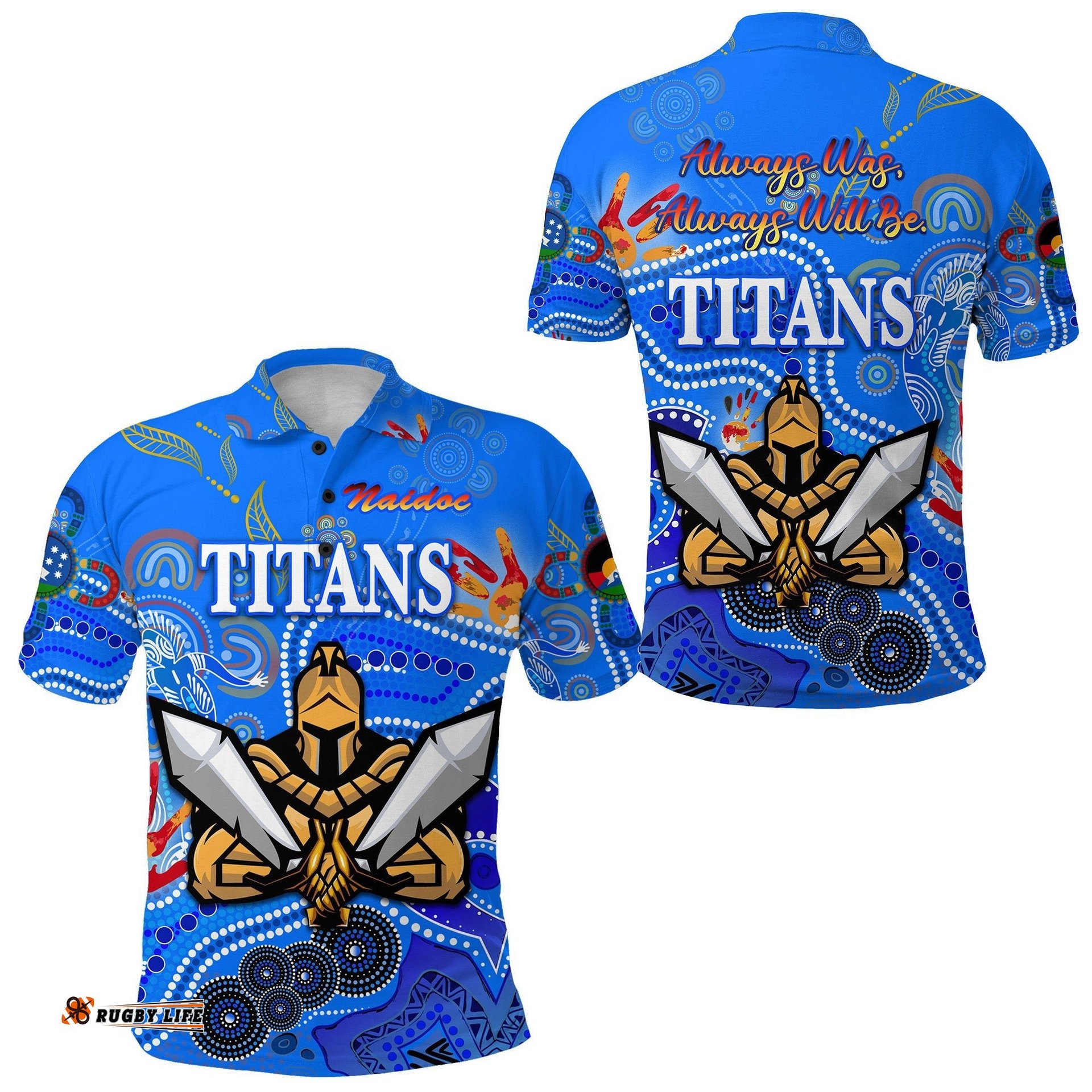 Gold Coast Titans Polo Shirt 2021 Naidoc