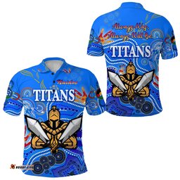 Gold Coast Titans Polo Shirt 2021 Naidoc
