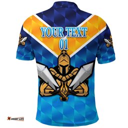 Custom Personalised Gold Coast Titans Polo Shirt 2021 Gladiator Original Style, Custom Text And Number