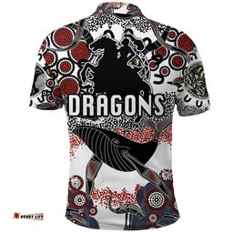 St. George Illawarra Dragons Polo Shirt 2021 Indigenous - White