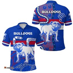 Western Polo Shirt Bulldogs Indigenous Simple Style