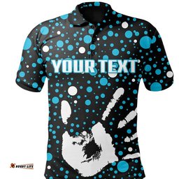 Custom Personalised Sharks Rugby Indigenous Polo Shirt Minimalism Version