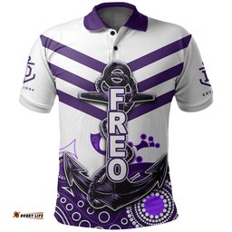 Custom Personalised Fremantle Polo Shirt Freo Aboriginal Simple White Style