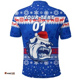 Custom Personalised Western Bulldogs Polo Shirt Christmas Simple Style