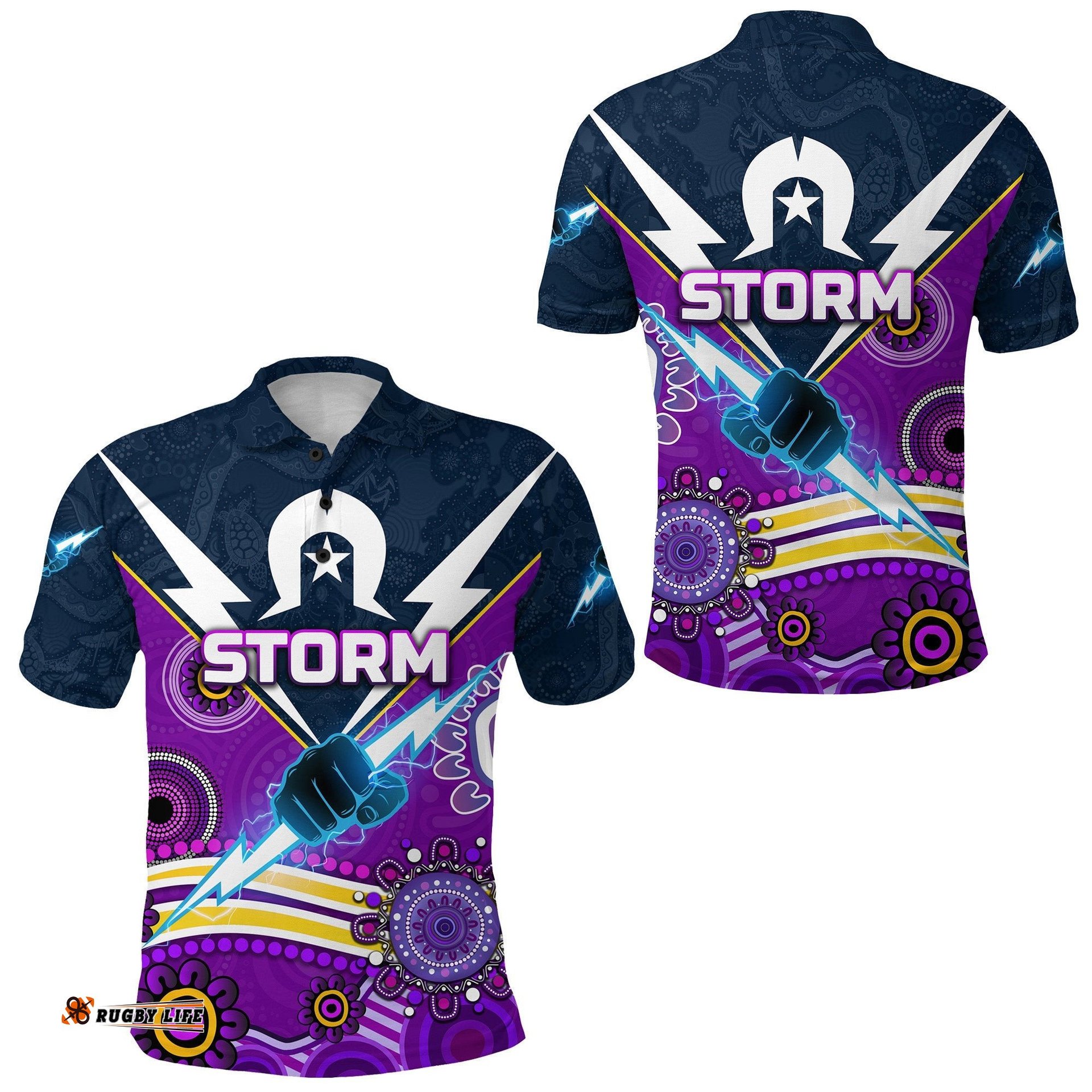 Melbourne Storm Polo Shirt 2021 Naidoc Indigenous