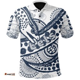 Custom Personalised Eels Rugby Polo Shirt Line Art Special Version