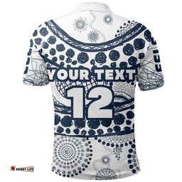 Custom Personalised Eels Rugby Polo Shirt Line Art Special Version