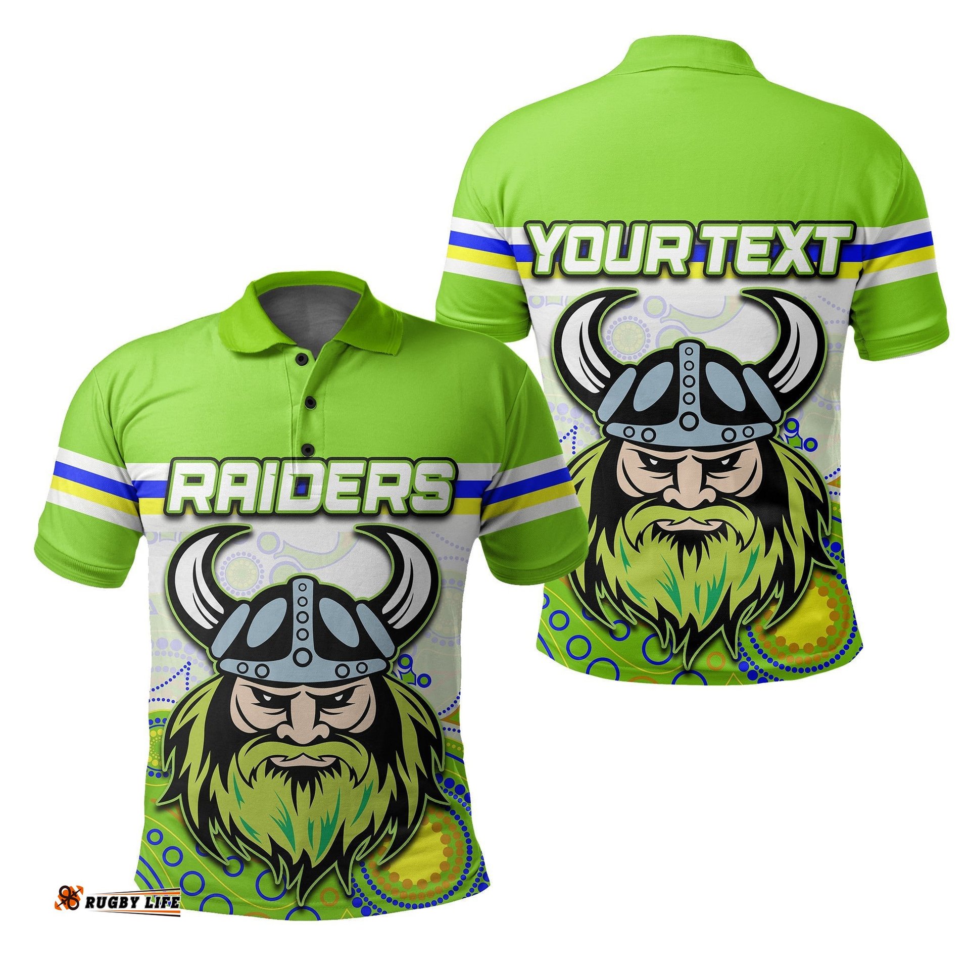 Custom Personalised Raiders Polo Shirt Personalise Style No.1