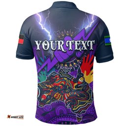 Custom Personalised Naidoc Melbourne Storm Polo Shirt Aboriginal