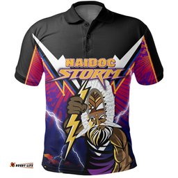 Melbourne Storm Naidoc Week Polo Shirt Aboriginal Special Style