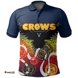 Adelaide Crows Polo Shirt Indigenous Blue Color