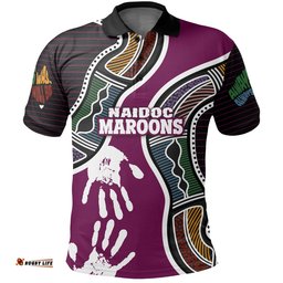 Custom Personalised Queensland Naidoc Week Polo Shirt Maroons Aboriginal Sport Style