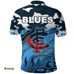 Blues Anzac Polo Shirt Carlton Attractive Indigenous