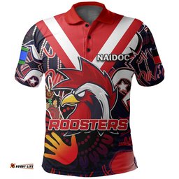 Naidoc Roosters Polo Shirt Naidoc Patterns