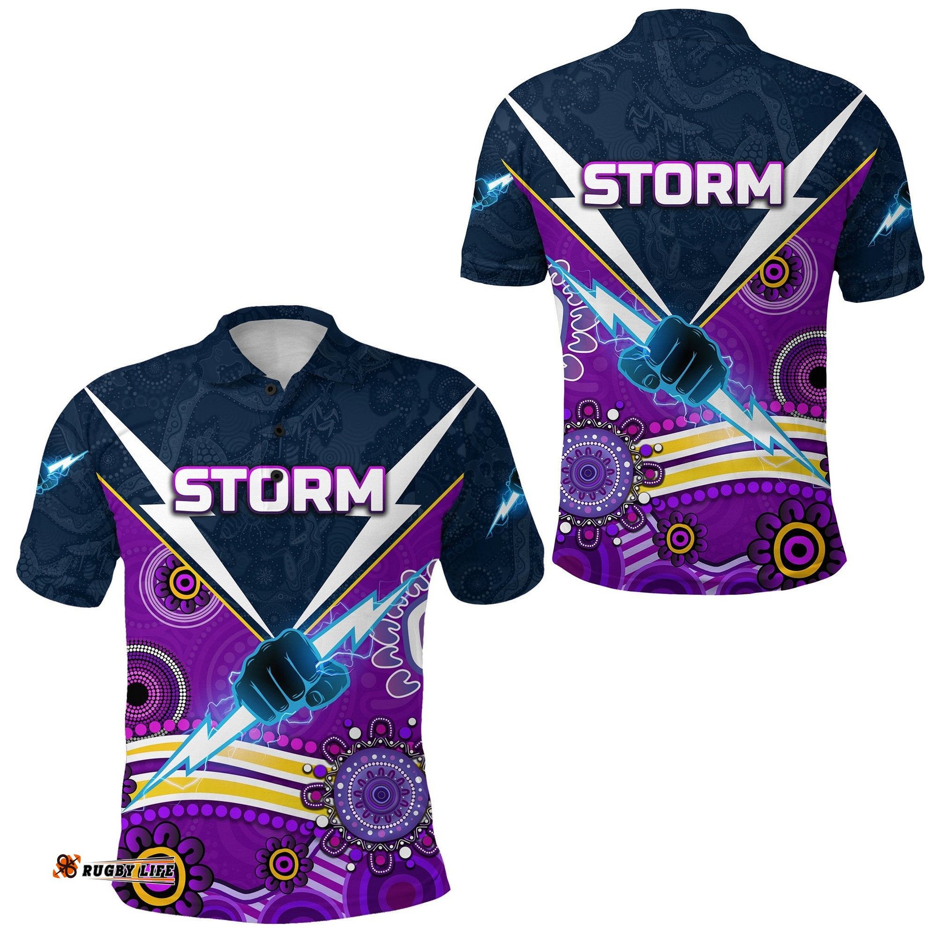 Melbourne Storm Polo Shirt 2021 Indigenous