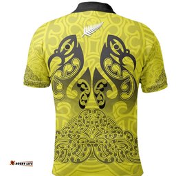 Aotearoa Maori Rugby Polo Shirt New Zealand Mount Taranaki Manaia