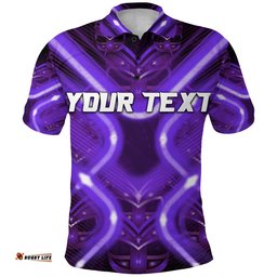 Custom Personalised New Zealand Warriors Rugby Polo Shirt Original Style - Purple