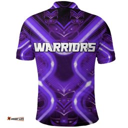 Custom Personalised New Zealand Warriors Rugby Polo Shirt Original Style - Purple