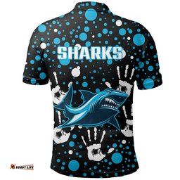 Sharks Rugby Indigenous Polo Shirt Minimalism Version