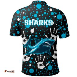 Sharks Rugby Indigenous Polo Shirt Minimalism Version