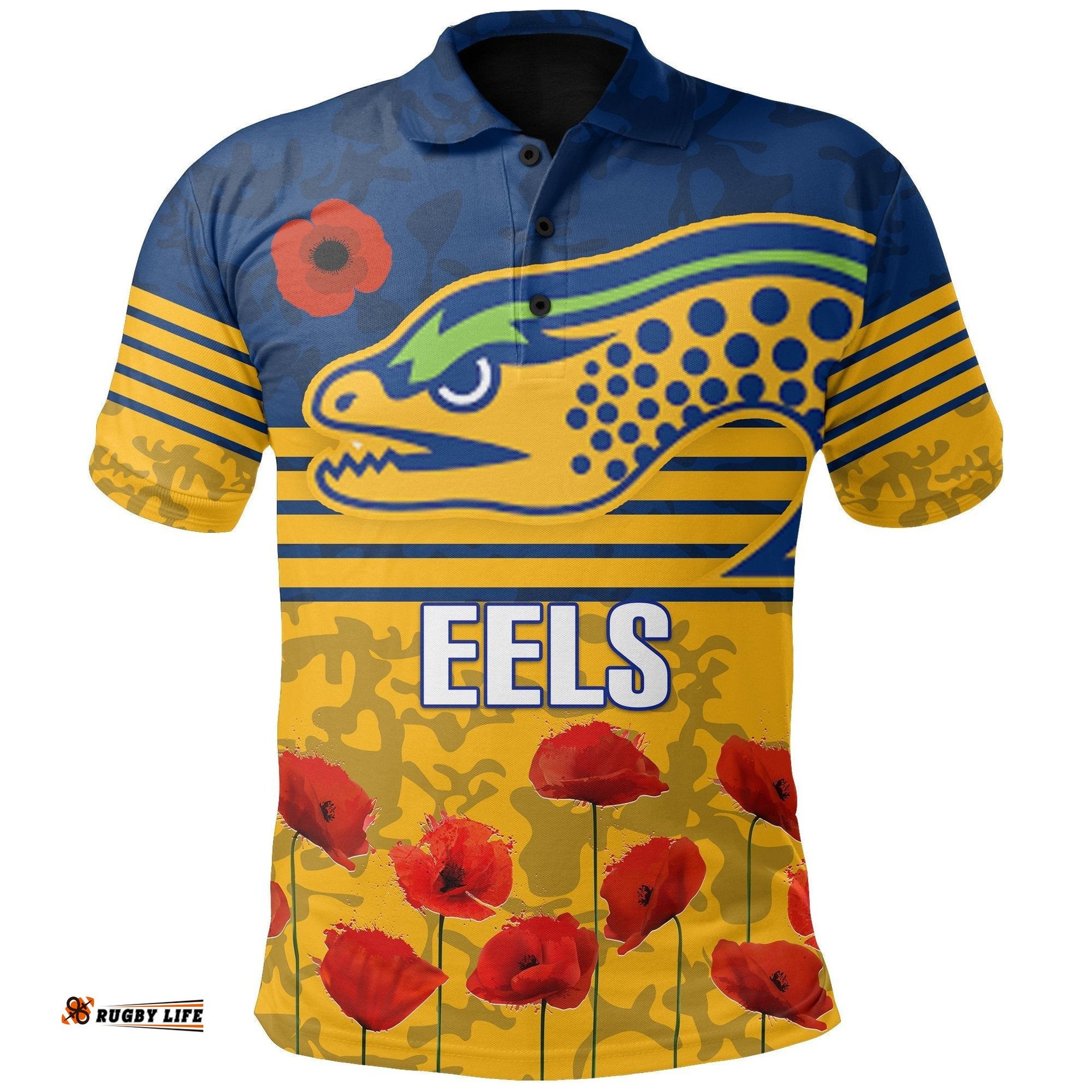 Eels Rugby Polo Shirt Anzac
