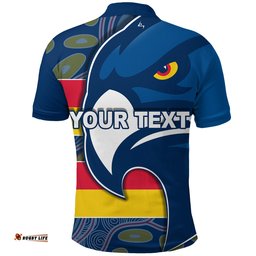 Custom Personalised Crows Simple Polo Shirt Adelaide Mix Indigenous