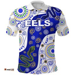 Eels Indigenous Polo Shirt Competitive Version White