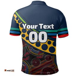 Custom Personalised Eels Rugby Naidoc Week Polo Shirt Aboriginal Sport Style - Ver.2 - Amazing Aussie