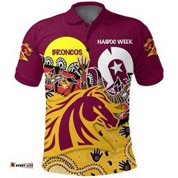Brisbane Broncos Polo Shirt NAIDOC Week - Aboriginal and Torres Strait Islander - Amazing Aussie