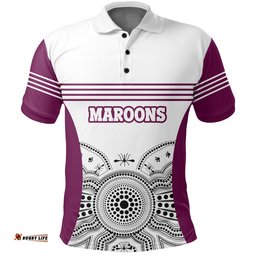 Custom Personalised Queensland Polo Shirt Maroons Simple Sport Style - Amazing Aussie