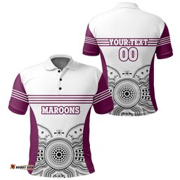 Custom Personalised Queensland Polo Shirt Maroons Simple Sport Style - Amazing Aussie