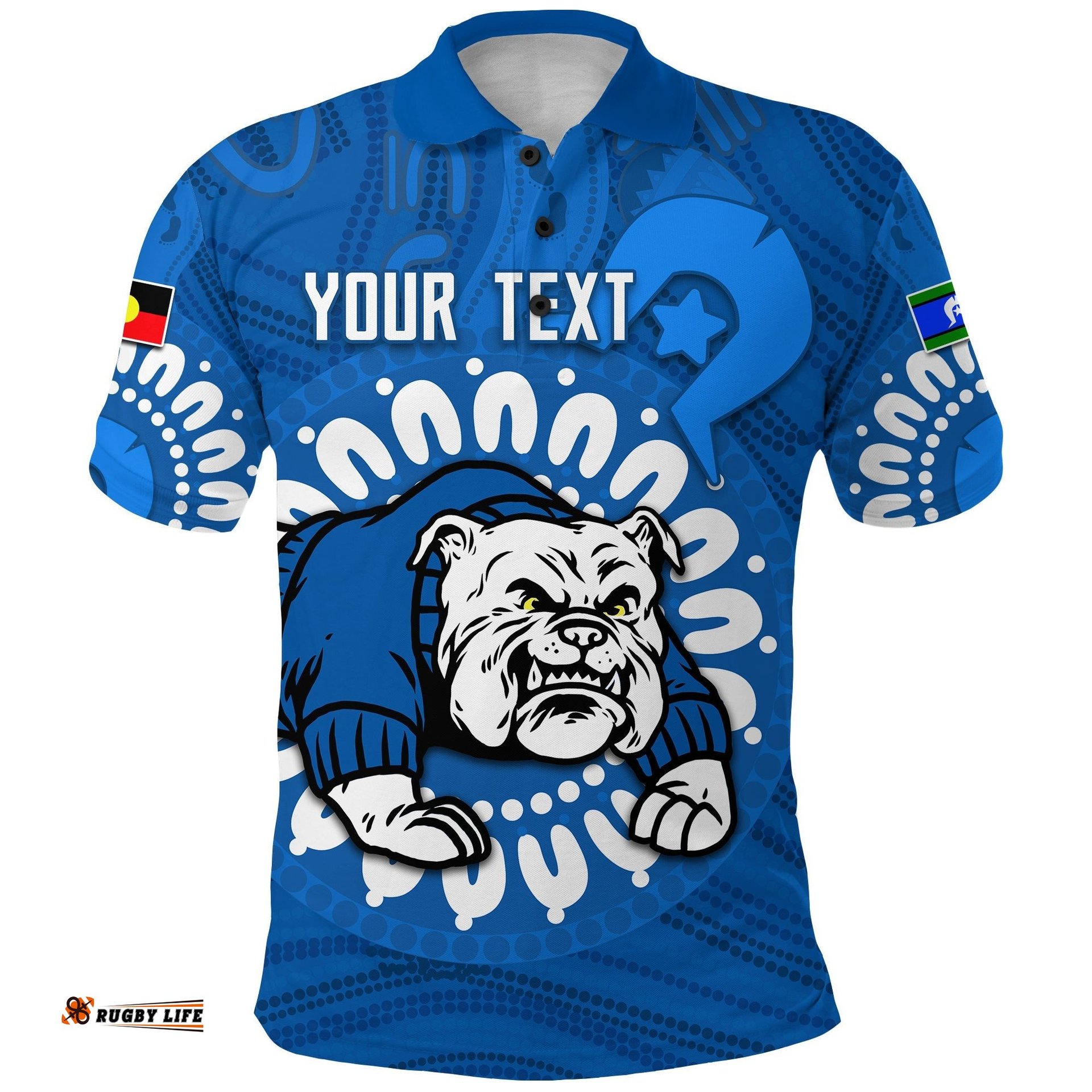 Custom Personalised Bulldogs Naidoc Polo Shirt Indigenous - Amazing Aussie