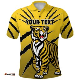 Custom Personalised Richmond Tigers Polo Shirt Original Version - Yellow - Amazing Aussie