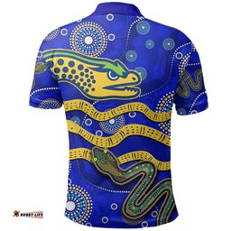 Parramatta Eels Polo Shirt Aboriginal Tribal Style - Amazing Aussie