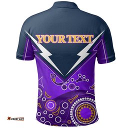 Custom Personalised Melbourne Storm Polo Shirt Aboriginal - Amazing Aussie