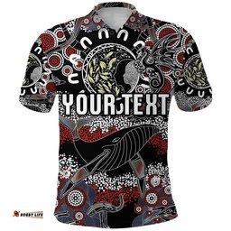 Custom Personalised St. George Illawarra Dragons Polo Shirt 2021 Indigenous - Black - Amazing Aussie
