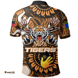 NAIDOC Wests Tigers Polo Shirt Naidoc Patterns - Amazing Aussie