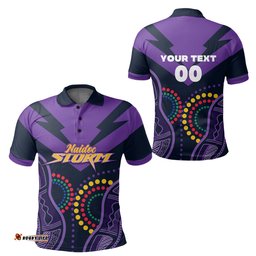Custom Personalised Melbourne Storm Naidoc Week Polo Shirt Aboriginal Simple Style - Amazing Aussie