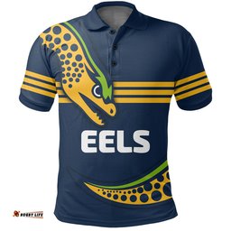 Custom Personalised Eels Rugby Polo Shirt Sport Style - Amazing Aussie